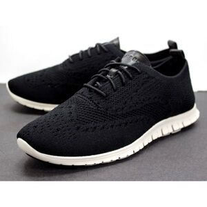 Cole Haan Zerogrand Womens Size US 10.5 B Wingtip Knit Oxford Shoes Black W06723